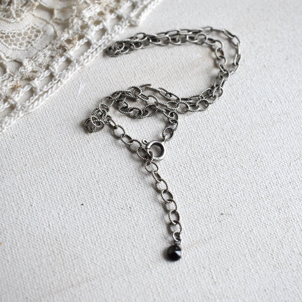 onyx | ‘braided' chain choker | 925 silver