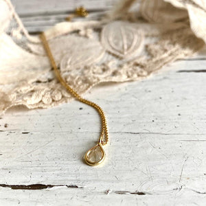 Citrine | stone pendant necklace | 24k gold-plated