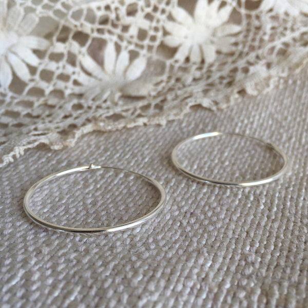 'classic' hoops | 925 silver | 25mm