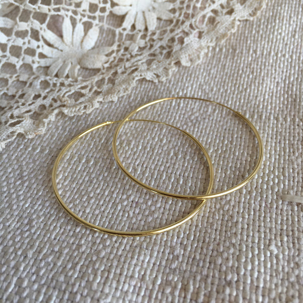 'classic' hoops | 24k gold-plated | different sizes