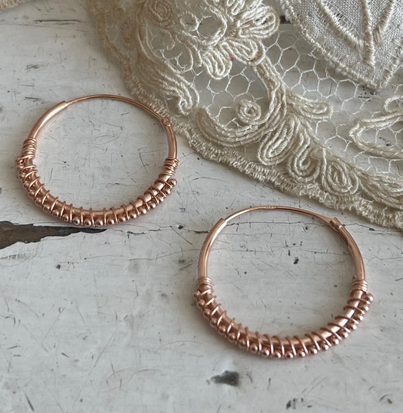 'luana' hoops | 24k rosé gold-plated | 20mm