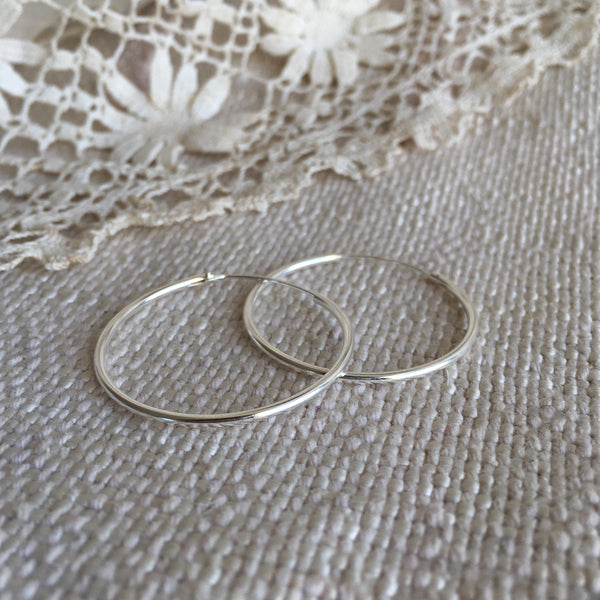 'classic' hoops | 925 silver | 25mm