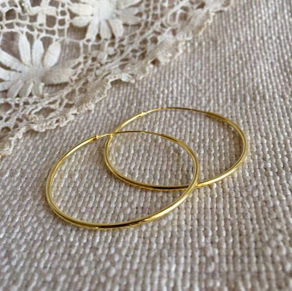 'classic' hoops | 24k gold-plated | 35mm