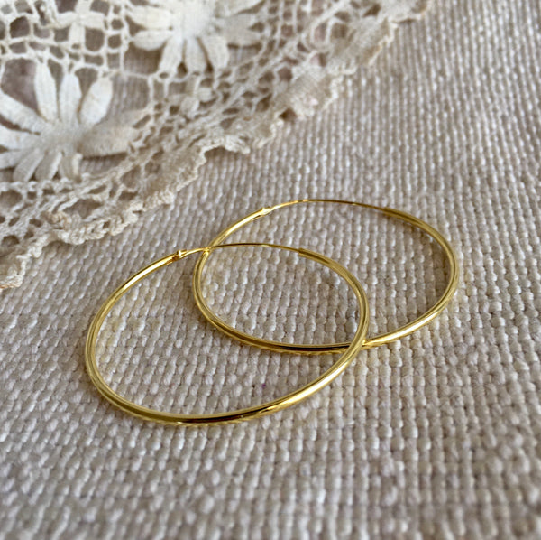 'Classic' hoops | 24k Gold-plated | 35mm