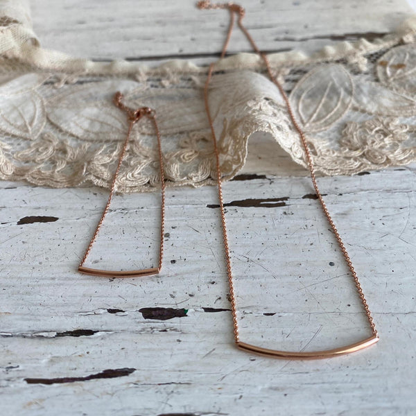 'Tubular bar' bracelet silver