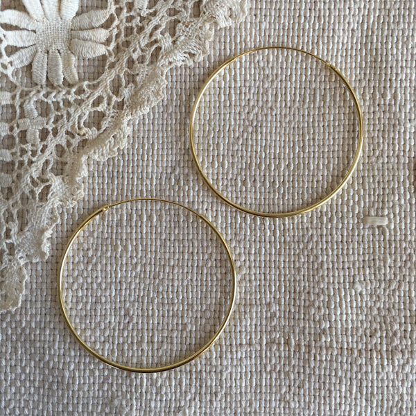 'classic' hoops | 24k gold-plated | different sizes