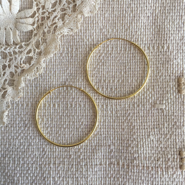 'classic' hoops | 24k gold-plated | 35mm