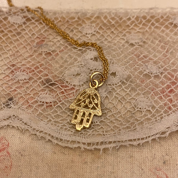 fatima hand & pearl necklace | 925 silver