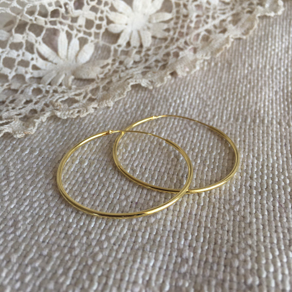 'classic' hoops | 24k gold-plated | 35mm