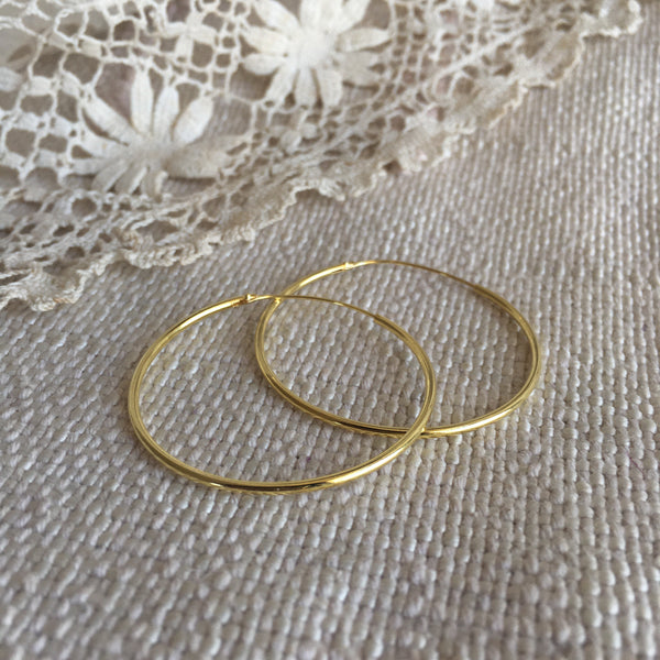 'Classic' hoops | 24k Gold-plated | 35mm