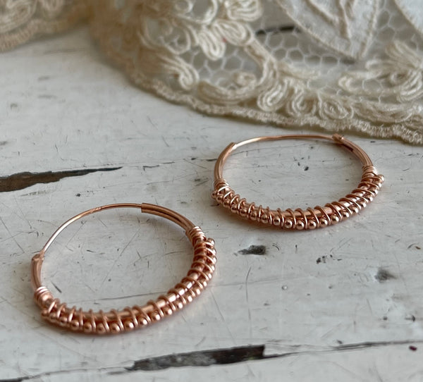 'luana' hoops | 24k rosé gold-plated | 20mm