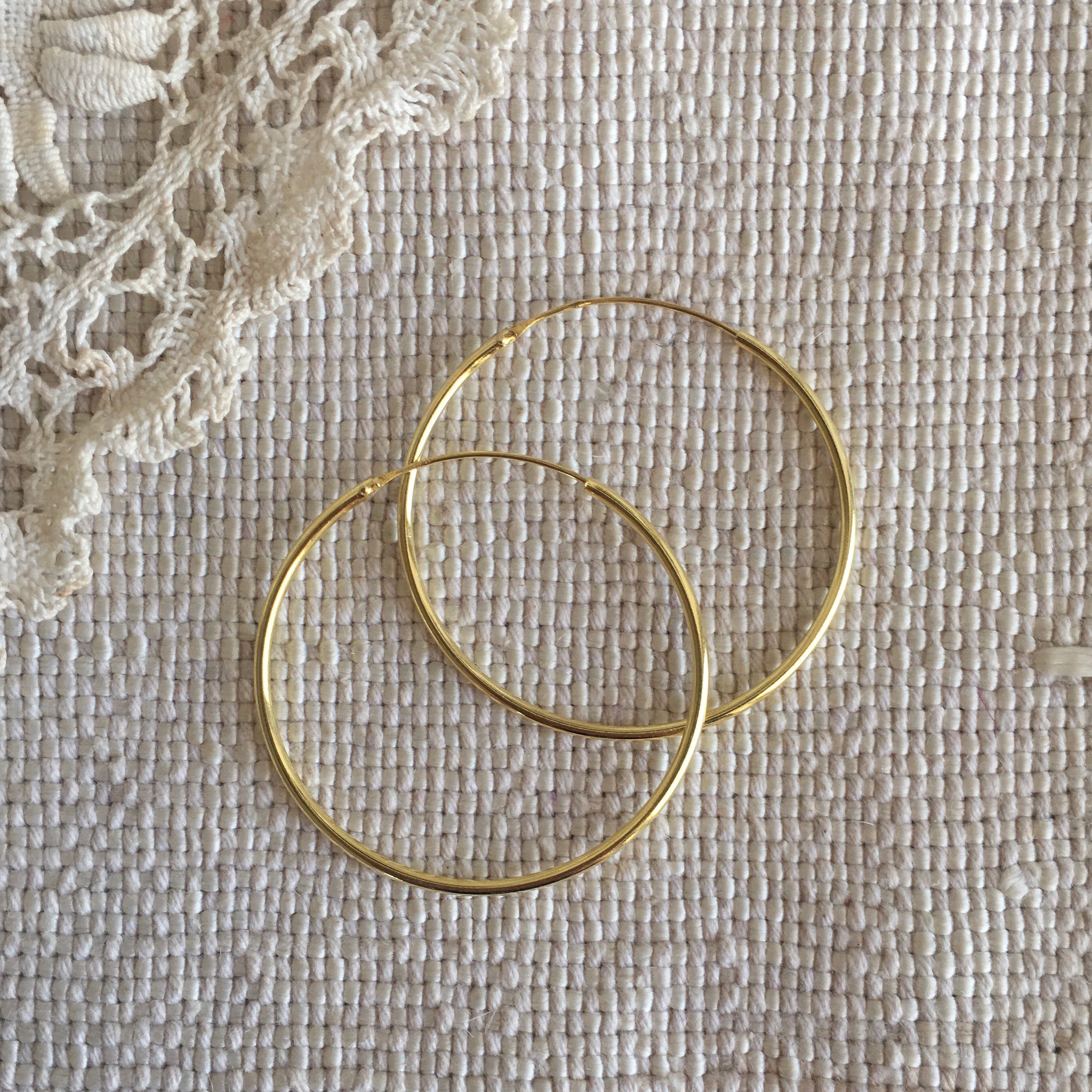 'Classic' hoops | 24k Gold-plated | 35mm