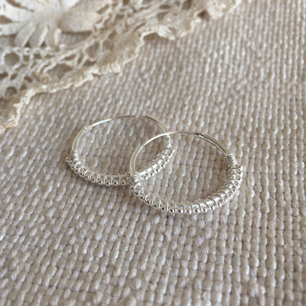 'luana' hoops | 925 silver | 12mm