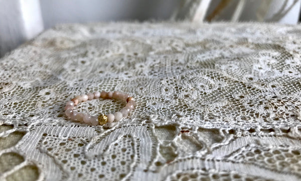 peach moonstone | adjustable ring