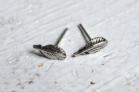 feather earstuds | 925 silver