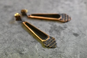 Onyx | 'Antonella' earrings | Bronze