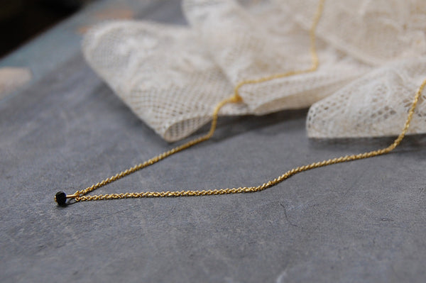 mini pyrite pendant necklace | 24k gold-plated