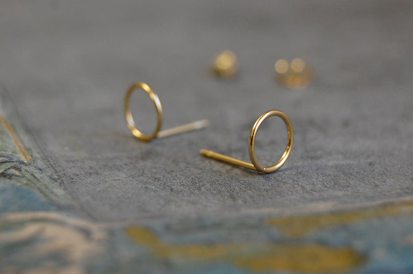 'hoop' earstuds | 24k gold-plated | different sizes