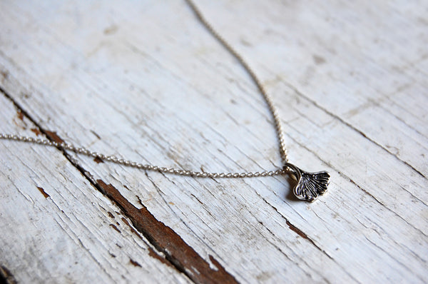 'ginkgo leaf' necklace | 925 silver