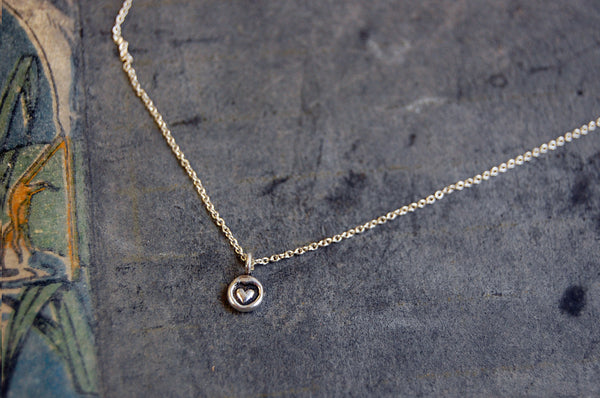 'mini heart' necklace | 925 silver