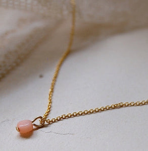 mini coral necklace | 24k gold-plated