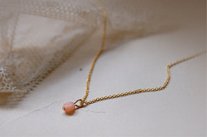 mini coral necklace | 24k gold-plated