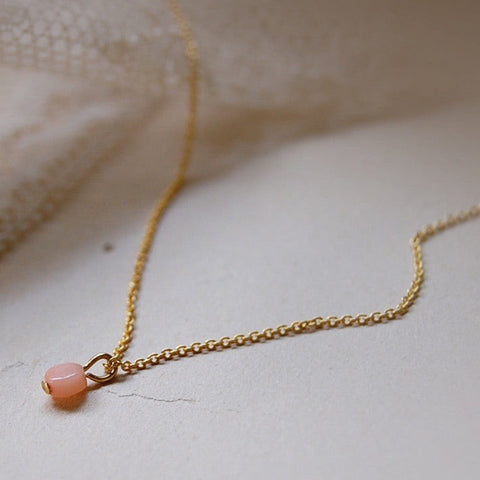 mini coral necklace | 24k gold-plated