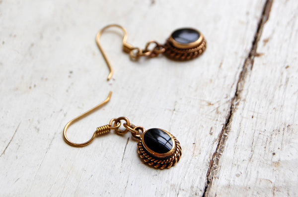 onyx | 'ora' earrings | bronze