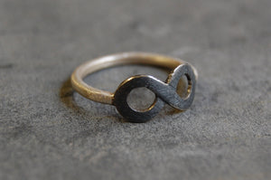 'infinity' ring | 925 silver oxidized