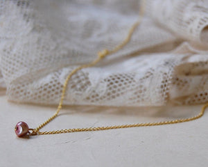 'small rose pearl' necklace | 24k gold-plated