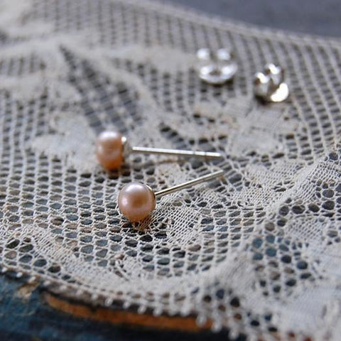 'rose pearl' earstuds | 925 silver