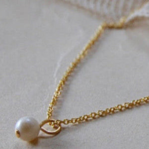 'small pearl' necklace | 24k gold-plated