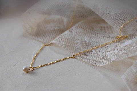 'small pearl' necklace | 24k gold-plated
