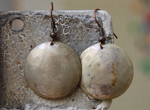 'concave disc' earrings | copper