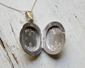 'floral' locket | 925 silver