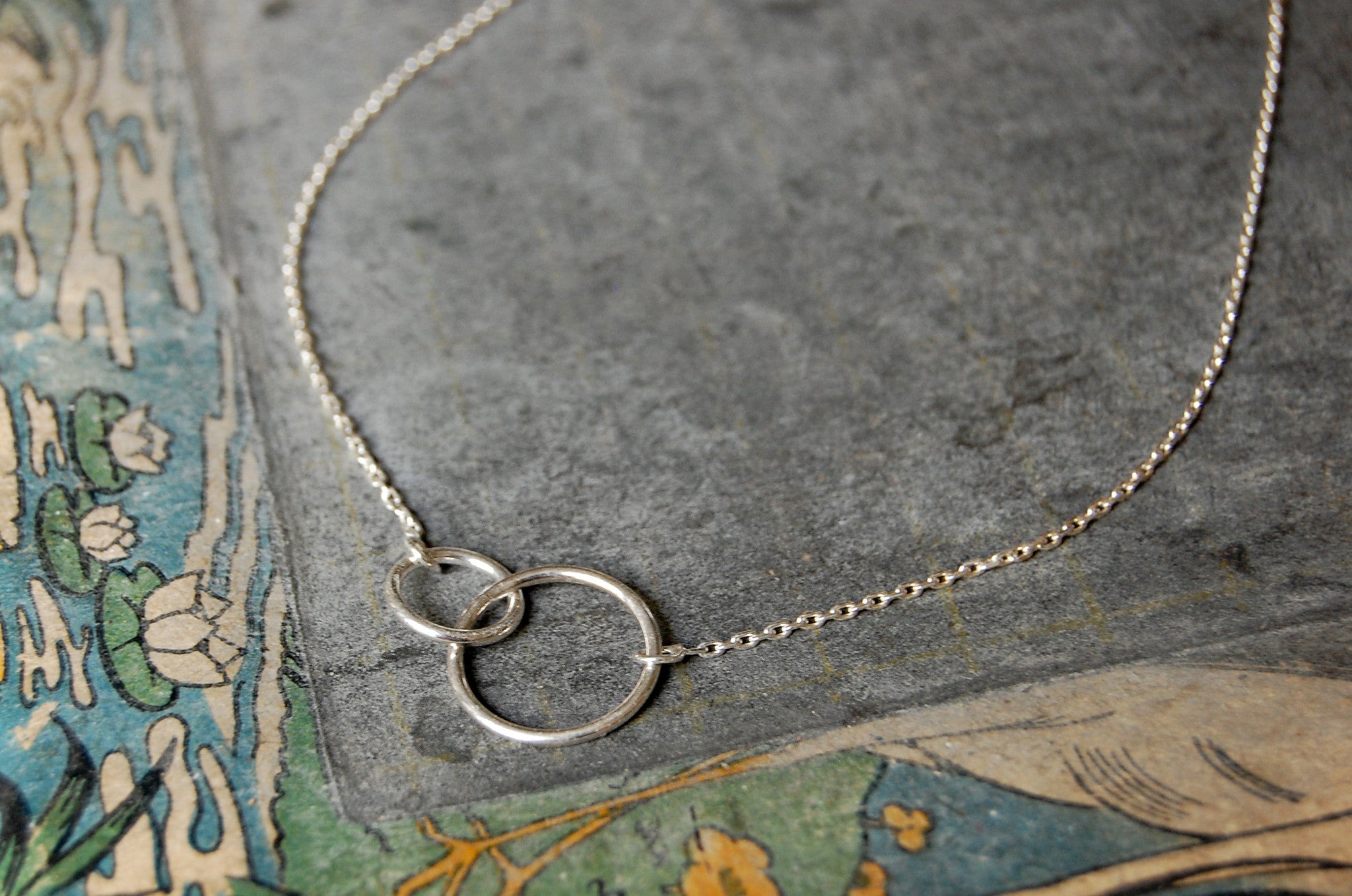 'two rings' necklace | 925 silver