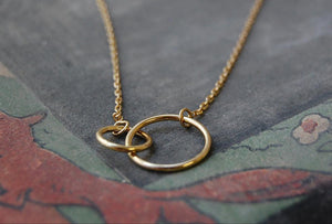 'Two rings' necklace | 24k gold-plated